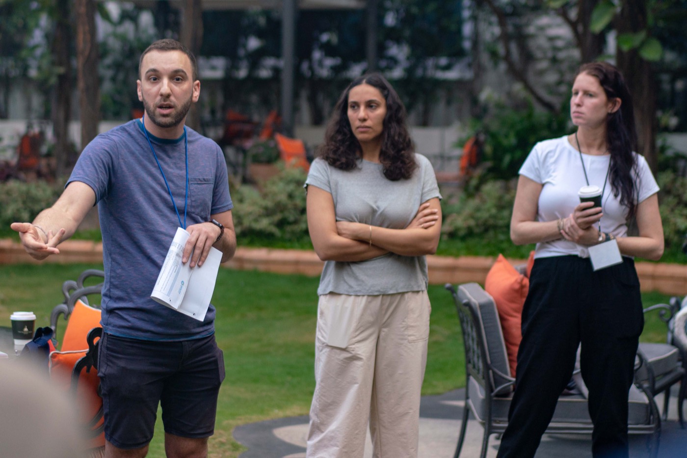 Andrew facilitating in India