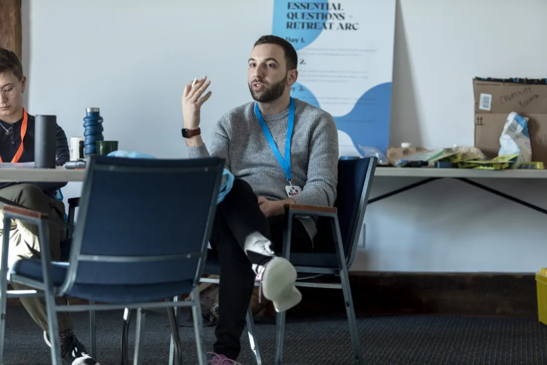 Andrew facilitating a group session
